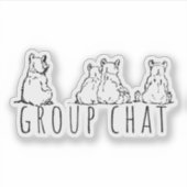 Group Chat Cute Bears シール (正面)