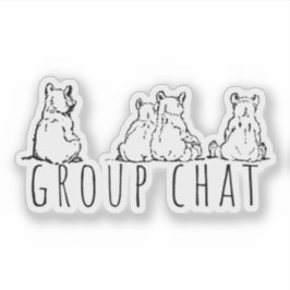Group Chat Cute Bears シール