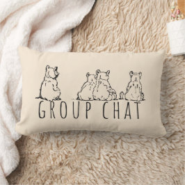 Group Chat Cute Bears Cream ランバークッション