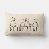 Group Chat Cute Bears Cream ランバークッション (正面)