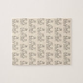 Group Chat Cute Bears Pattern ジグソーパズル (横)