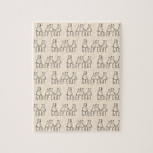 Group Chat Cute Bears Pattern ジグソーパズル (縦)