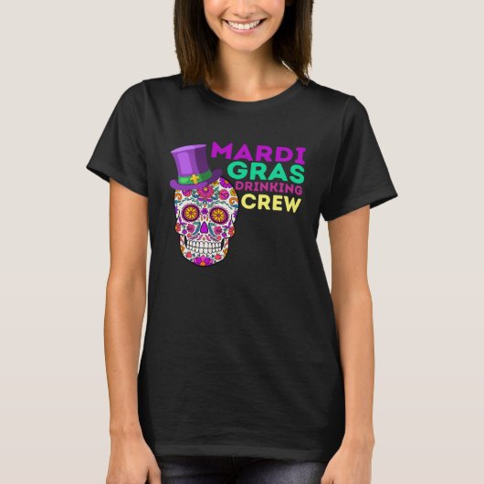 Group Mardi Gras Drinking Crew Matching Mardi Gras Tシャツ (正面)