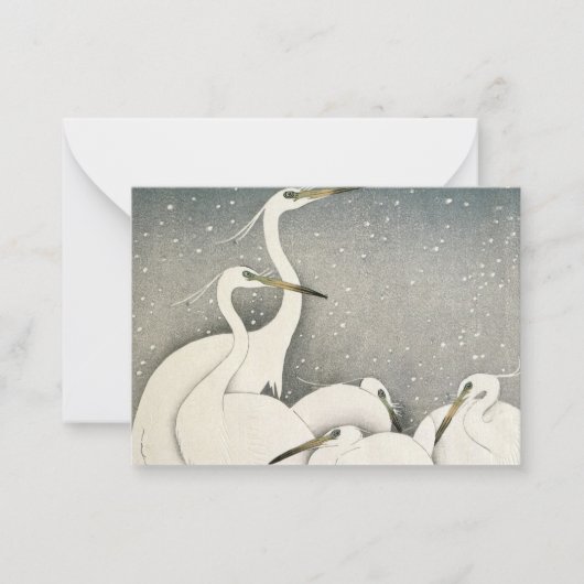 Group of Egrets, 1925-1936 by Ohara Koson ノートカード (正面)