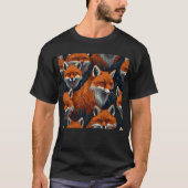 Group of Foxes in a Mystical Forest Tシャツ (正面)