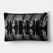 Group of Plains Zebra Drink Together at Night アクセサリーポーチ (裏面)