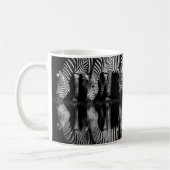 Group of Plains Zebra Drink Together at Night コーヒーマグカップ (左)