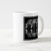 Group of Plains Zebra Drink Together at Night ジャンボコーヒーマグカップ (正面右)