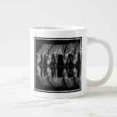 Group of Plains Zebra Drink Together at Night ジャンボコーヒーマグカップ (右)