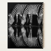 Group of Plains Zebra Drink Together at Night プランナー手帳 (裏面)