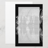 Group of Plains Zebra Drink Together at Night 便箋 (正面/裏面)