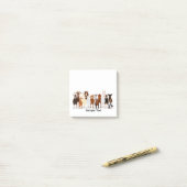 group of various breeds of goats design post it ポストイット (デスク上)