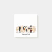 group of various breeds of sheep design post it ポストイット (正面)