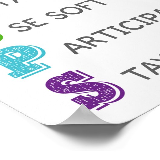 GROUP Rules Classroom Behavior Managementポスター ポスター (角)