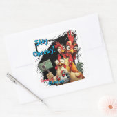 "Group Selfie Sticker" Chessy Chicken Selfies スクエアシール (封筒)