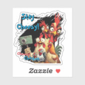 "Group Selfie Sticker" Chessy Chicken Vinyl シール (シート)