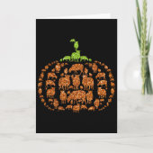 Group Sheeps Pumpkin Cute Shape Halloween Thanksgi カード (正面)