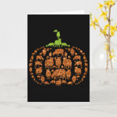 Group Sheeps Pumpkin Cute Shape Halloween Thanksgi カード (黄色い花)