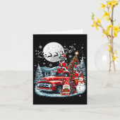 Group Xmas Gnome Snowman Santa Great Danes On Ckup カード (黄色い花)