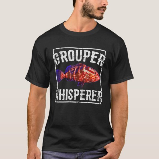 Grouper Whisperer Deep Sea Fishing Tシャツ (正面)