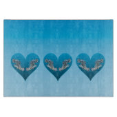 Grouperfish - Blue Hearts, arranged horizontally | カッティングボード (正面)