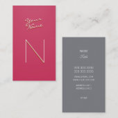 Grouponのファッションの口紅の赤 名刺 (正面/裏面)