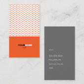 Grouponのモダンでエレガントなオレンジパターン 名刺 (正面/裏面)