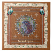 Grouse - Sacred Spiral Ceramic Tile タイル (正面)