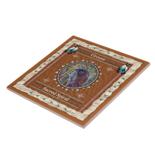 Grouse - Sacred Spiral Ceramic Tile タイル (側面)