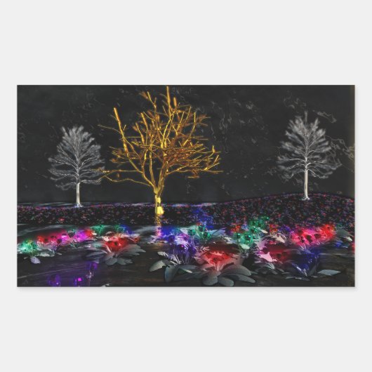 Grove of Living Gemsスタンプ 長方形シール (正面)