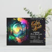 Grove Timberland Into the Woodsベビーシャワー 招待状 (スタンド正面)