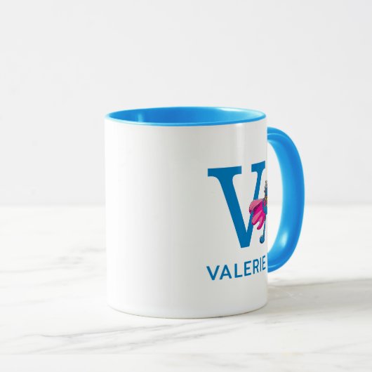 Groverすごいあなたの名前とモノグラムVを追加 マグカップ (正面右)
