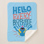 Grover Hello シェルパブランケット (正面)