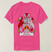 Groves Coat of Arms Family Crest  Tシャツ (デザイン正面)