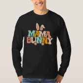 Grovy Mama Bunny Pregnancy Annoucement Easter Day  Tシャツ (正面)