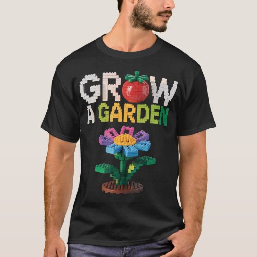Grow A Garden Candy Fruit Gamer Building Block Lov Tシャツ (正面)
