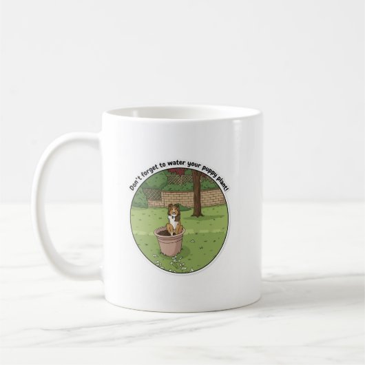 Grow a sheltie mug コーヒーマグカップ (左)