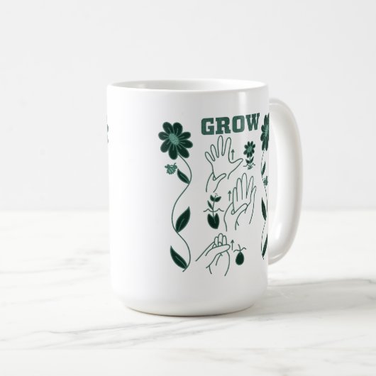 Grow - ASL Design コーヒーマグカップ (正面右)