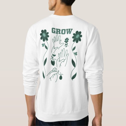 Grow - ASL Design スウェットシャツ (裏面)