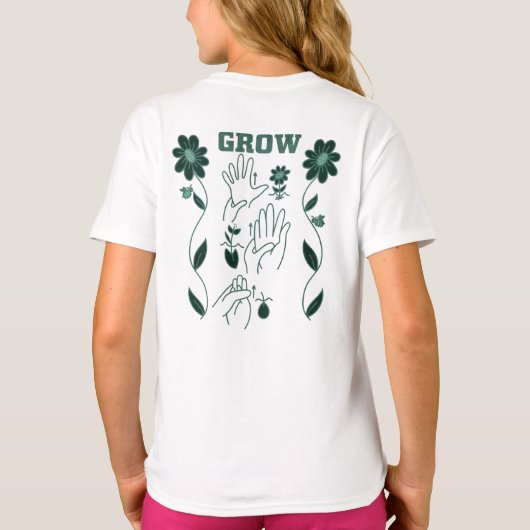Grow - ASL Design Tシャツ (裏面)