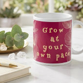 Grow At Your Own Pace Botanical High Frequency Mug ジャンボコーヒーマグカップ