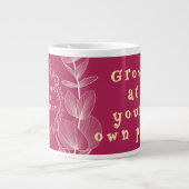 Grow At Your Own Pace Botanical High Frequency Mug ジャンボコーヒーマグカップ (正面)