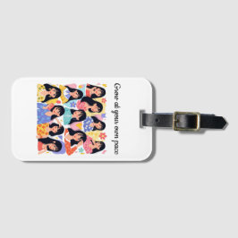 Grow At Your Own Pace Floral Women Portrait Sweats ラゲッジタグ