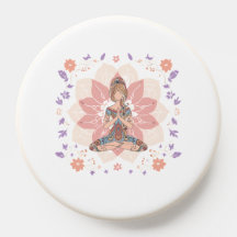 ✨ Grow From Within – Boho Yoga Pop Socket ✨