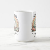 Grow in Grace Rainbow Floral Christian コーヒーマグカップ (中央)