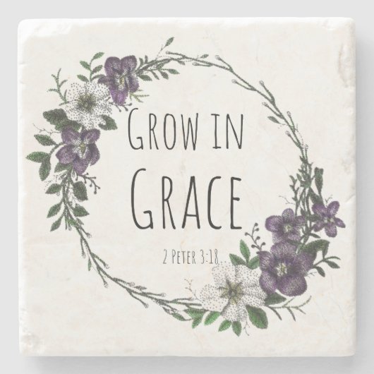 Grow in Grace Stone Coaster ストーンコースター (正面)