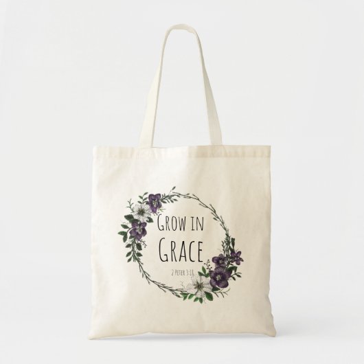 Grow in Grace Tote Bag トートバッグ (正面)