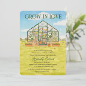 Grow in Love Greenhouse Bridal Shower Invitation 招待状 (スタンド正面)