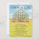 Grow in Love Greenhouse Bridal Shower Invitation 招待状 (正面)
