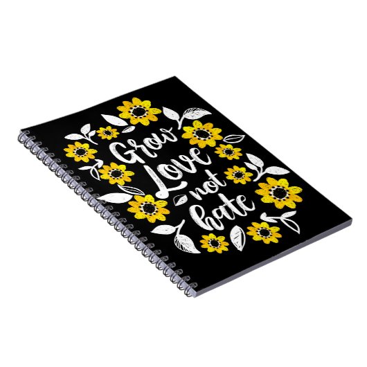 Grow Love Note Hate Notebook ノートブック (右側)